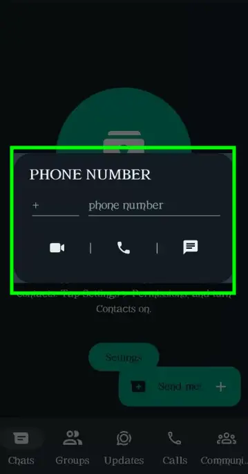 How to send message without saving number